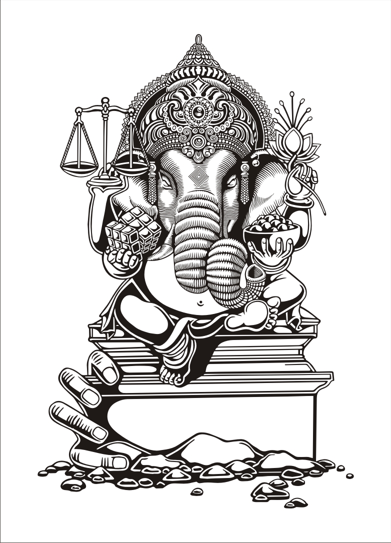 Ganesha Art Na Planshete V Corel Draw Frilanser Denis Pervyj Angeles3d Portfolio Rabota 2553395