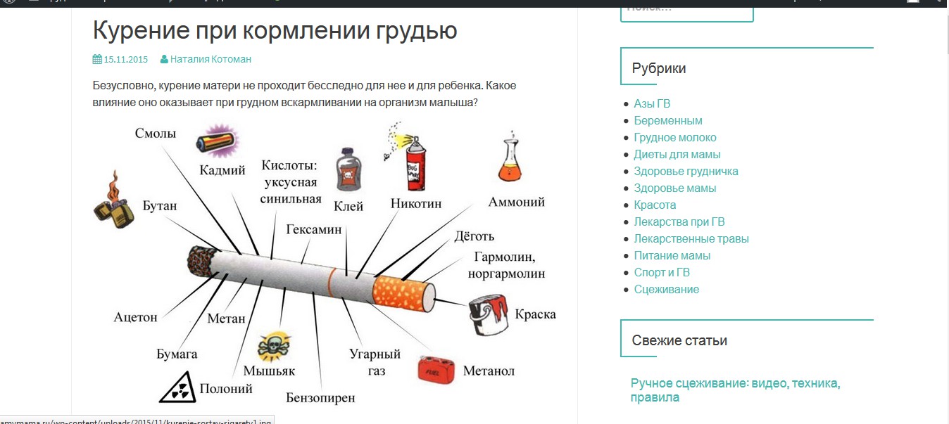 курение при грудном вскармливании - Фрилансер Наталия Котоман natawa777 -  Портфолио - Работа #2580295