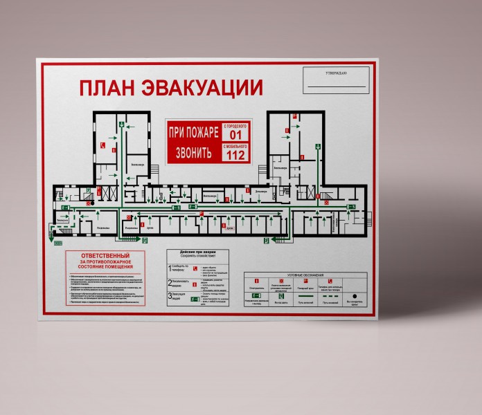 Окпд 2 изготовление планов эвакуации при пожаре