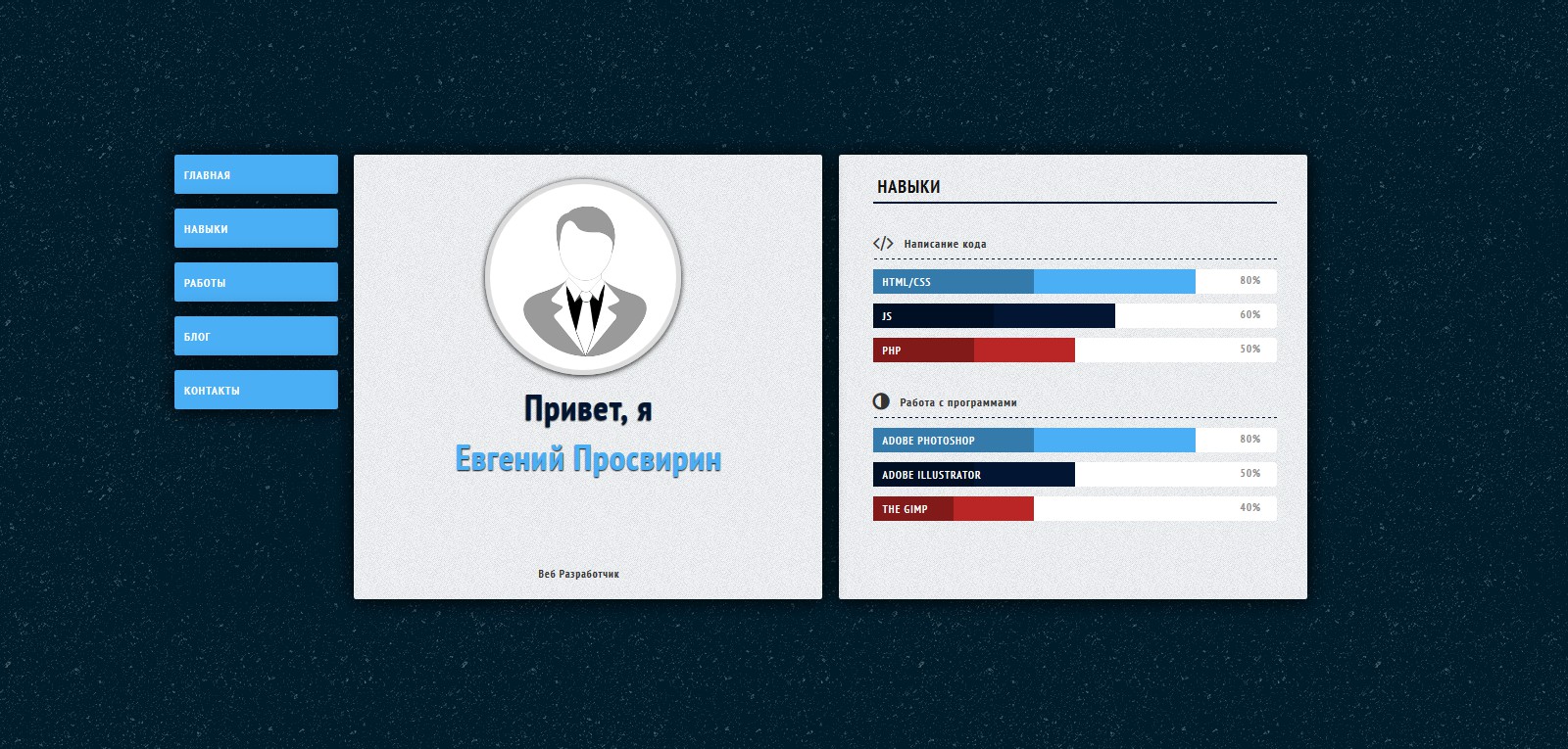 Wordpress Портфолио разработчика - Фрилансер Евгений Просвирин webproweb -  Портфолио - Работа #2763574