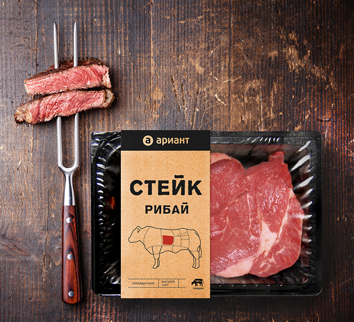 Стейк мираторг меню. Стейк в упаковке. Мясо в упаковке. Стейк этикетка. Стейк Рибай фирмы.