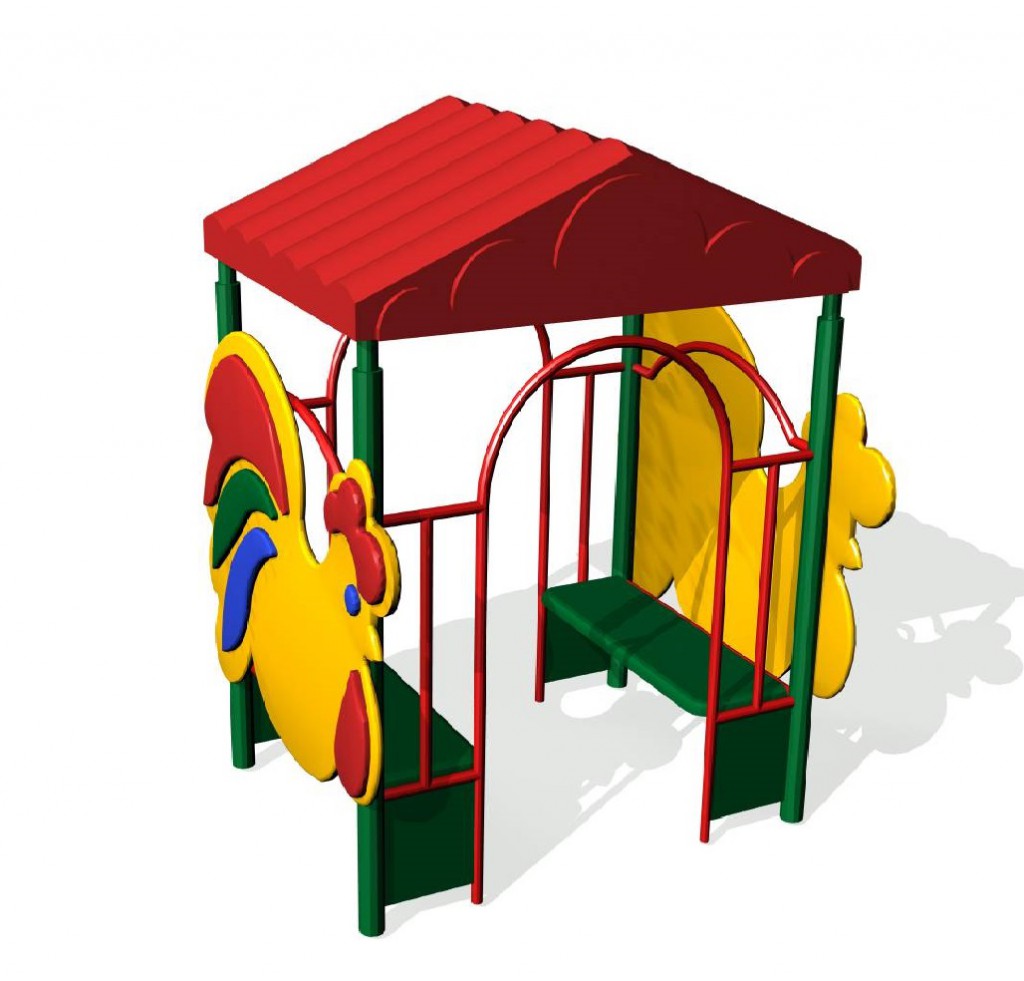 Размеры детской беседки. Игровой модуль домик-беседка (2,28*1,45*1,78м). Уличное оборудование для детского сада. МАФ для детских площадок. Детская беседка.