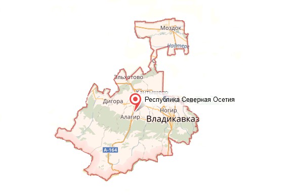 Республика осетия карта