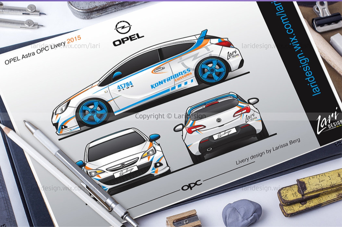 Opel Astra J GTC Livery. Винил авто - Фрилансер Лариса Берг larissa86 -  Портфолио - Работа #3215568