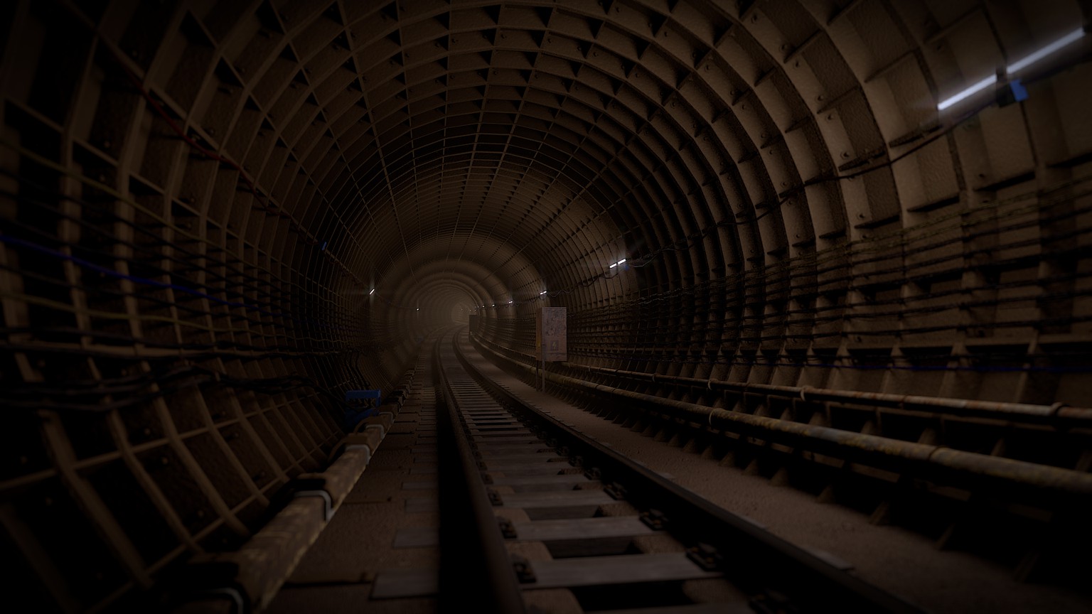 Свет в тоннеле метро