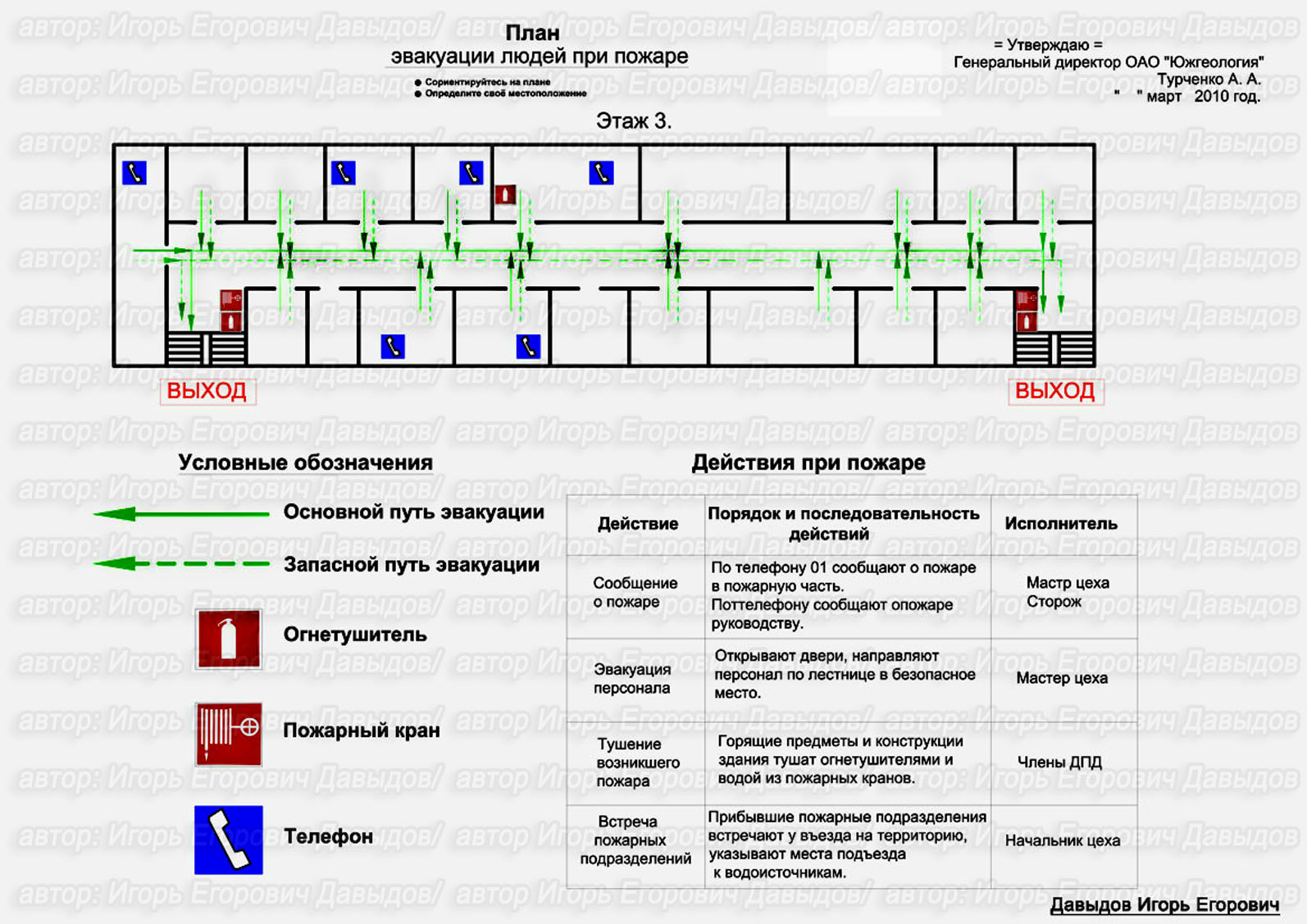 План эвакуации. - Фрилансер Игорь Давыдов Dasolntsegor16 - Портфолио -  Работа #3339511