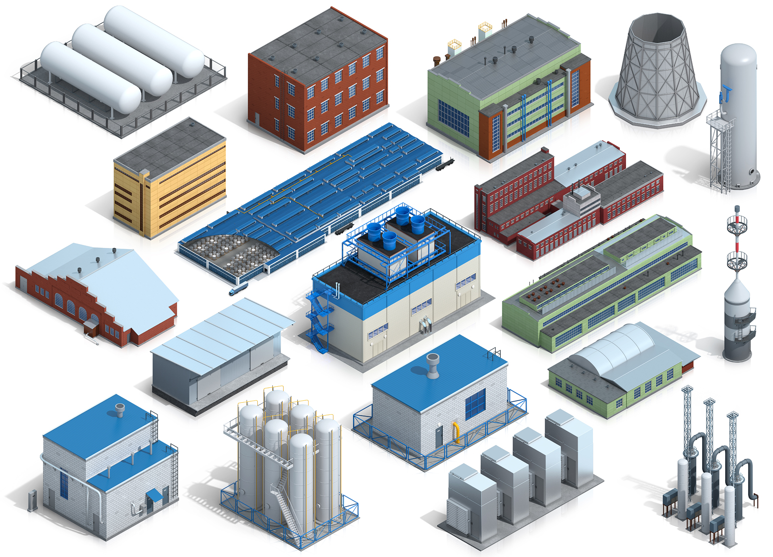 Здание и сооружение предмет. Visio 3d модуль. Одноэтажные и многоэтажные промышленные здания. Здания для Visio. Макет промышленного предприятия.