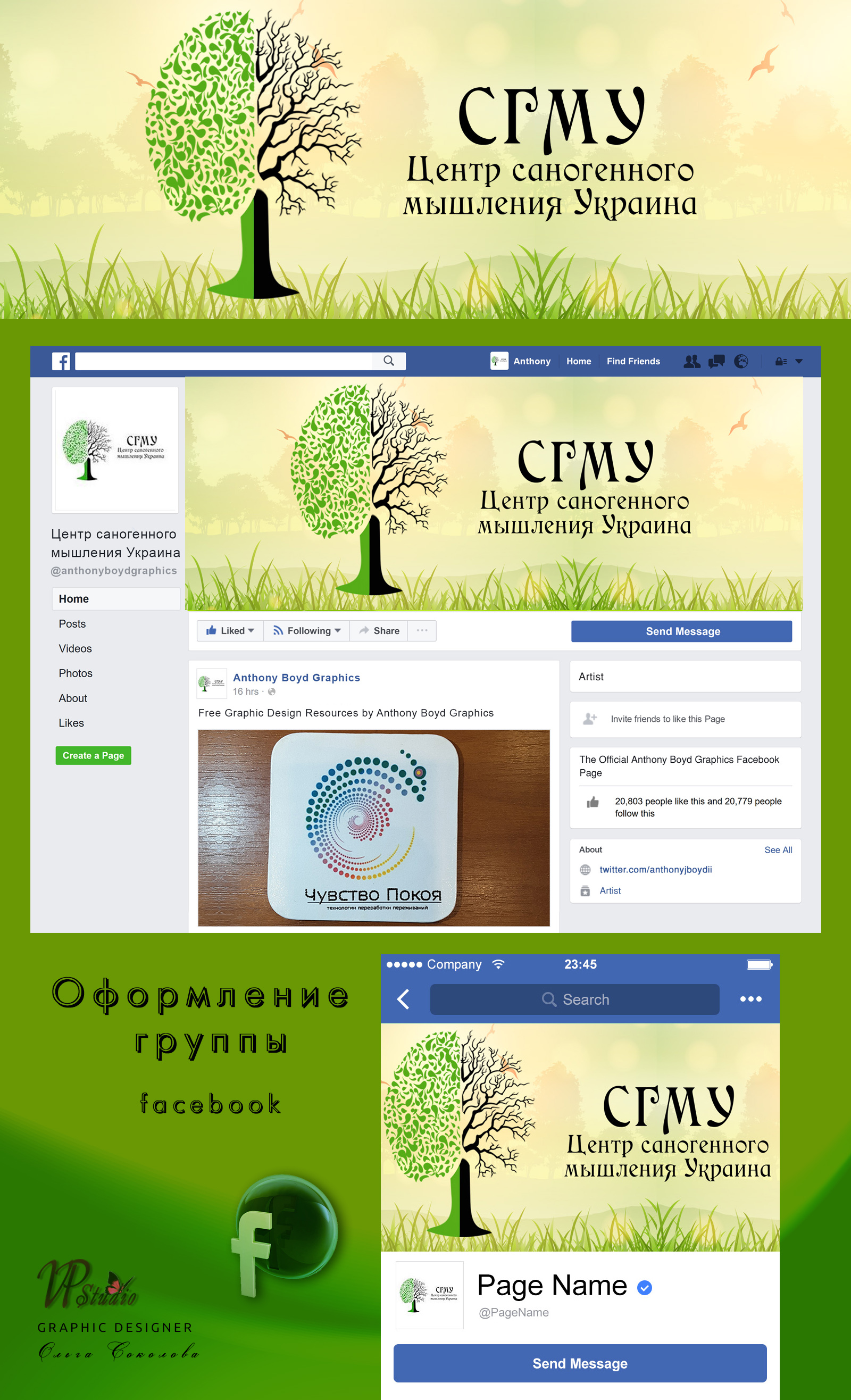 Оформление группы facebook - Фрилансер Ольга Соколова vitavet - Портфолио -  Работа #3441622