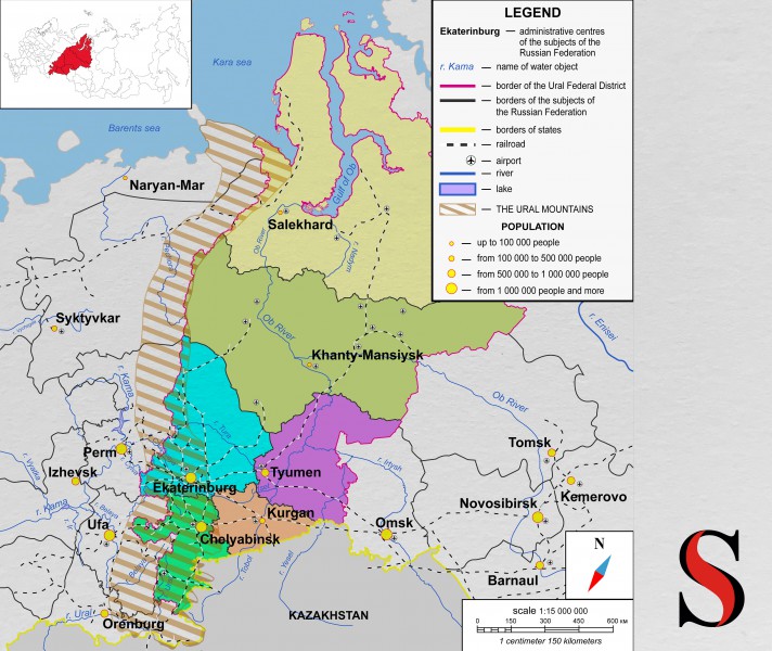 Урфо карта с городами