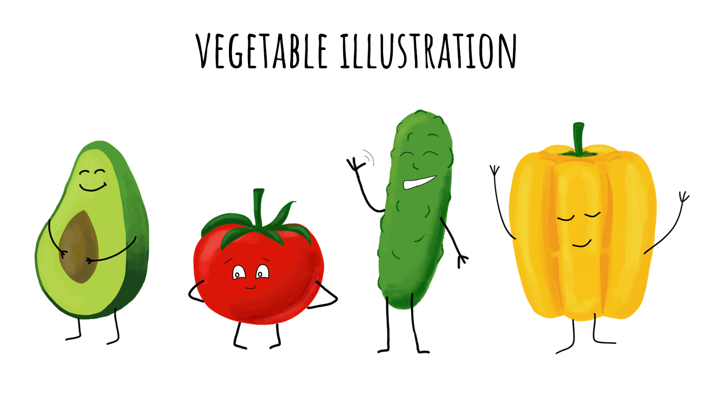 Овощи в виде персонажа