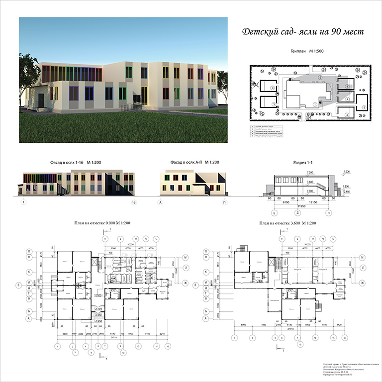 Проект на детский сад на 90 мест