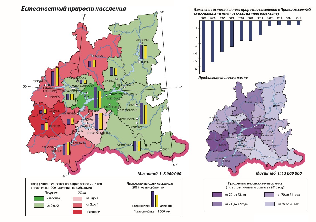 Карта естественного прироста