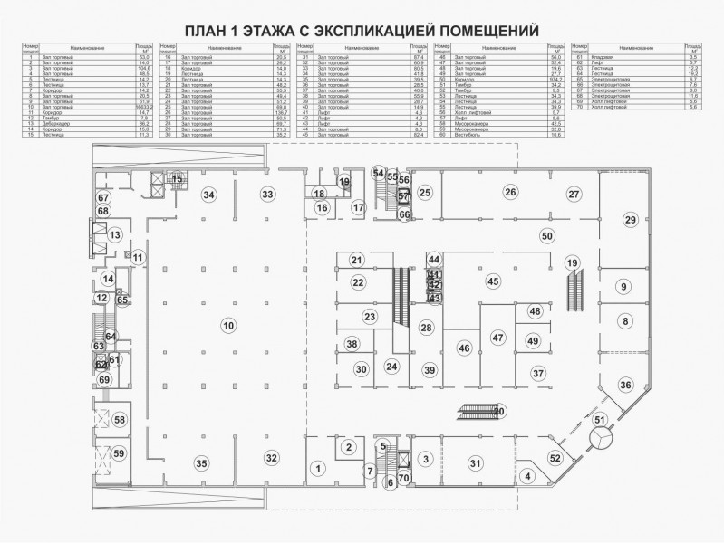 План помещений с экспликацией