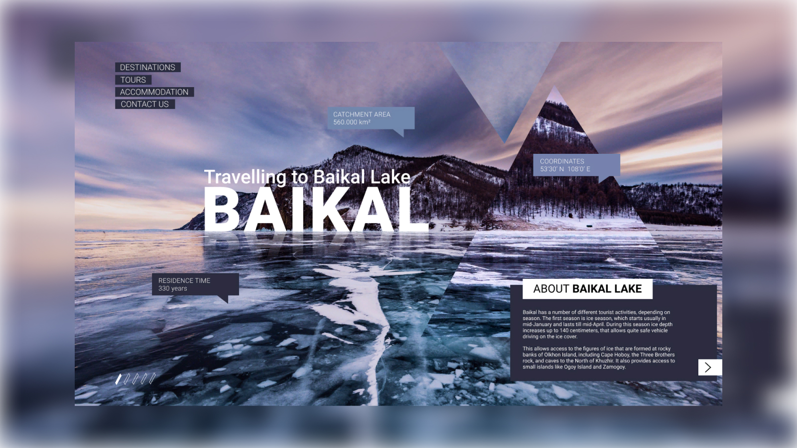 Landing Page Baikal Lake - Фрилансер Ангелина Салоникова angelinaslnk -  Портфолио - Работа #3920422