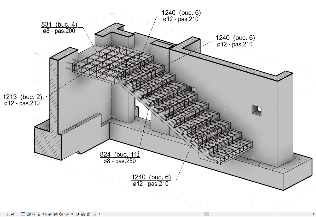 Моделирование в Revit (Армирование лесницы 3D) - Фрилансер GLOBAL PROJECT  globalproject - Портфолио - Работа #3968601