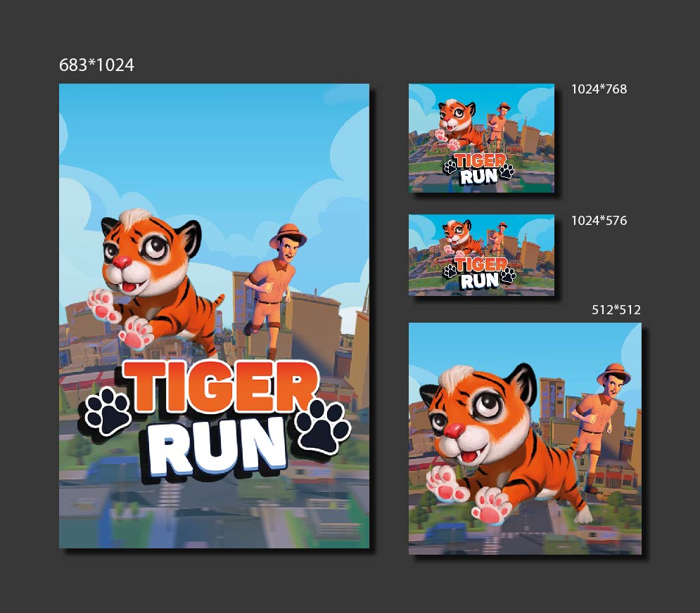 Баннер для игры TIGER RUN - Фрилансер Nadya Pilipenko yohanybabai -  Портфолио - Работа #4040454