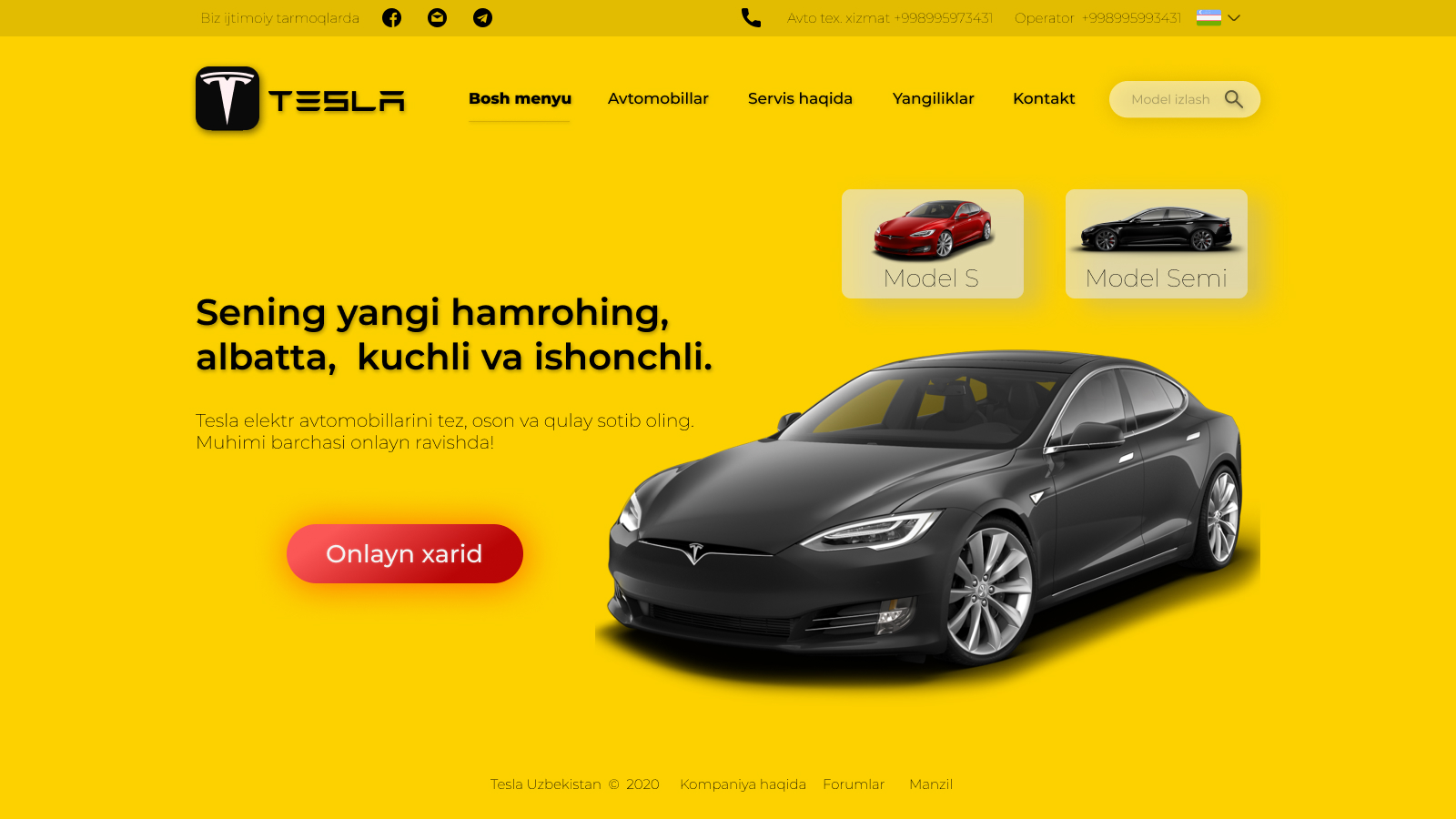 Tesla.uz - Фрилансер Laziz Erniyazov erniyazov - Портфолио - Работа #4054603