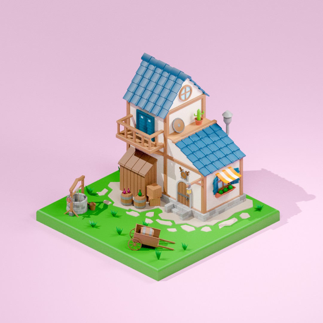 Low poly - House - Фрилансер Егор Власов casuallvl - Портфолио - Работа  #4087115