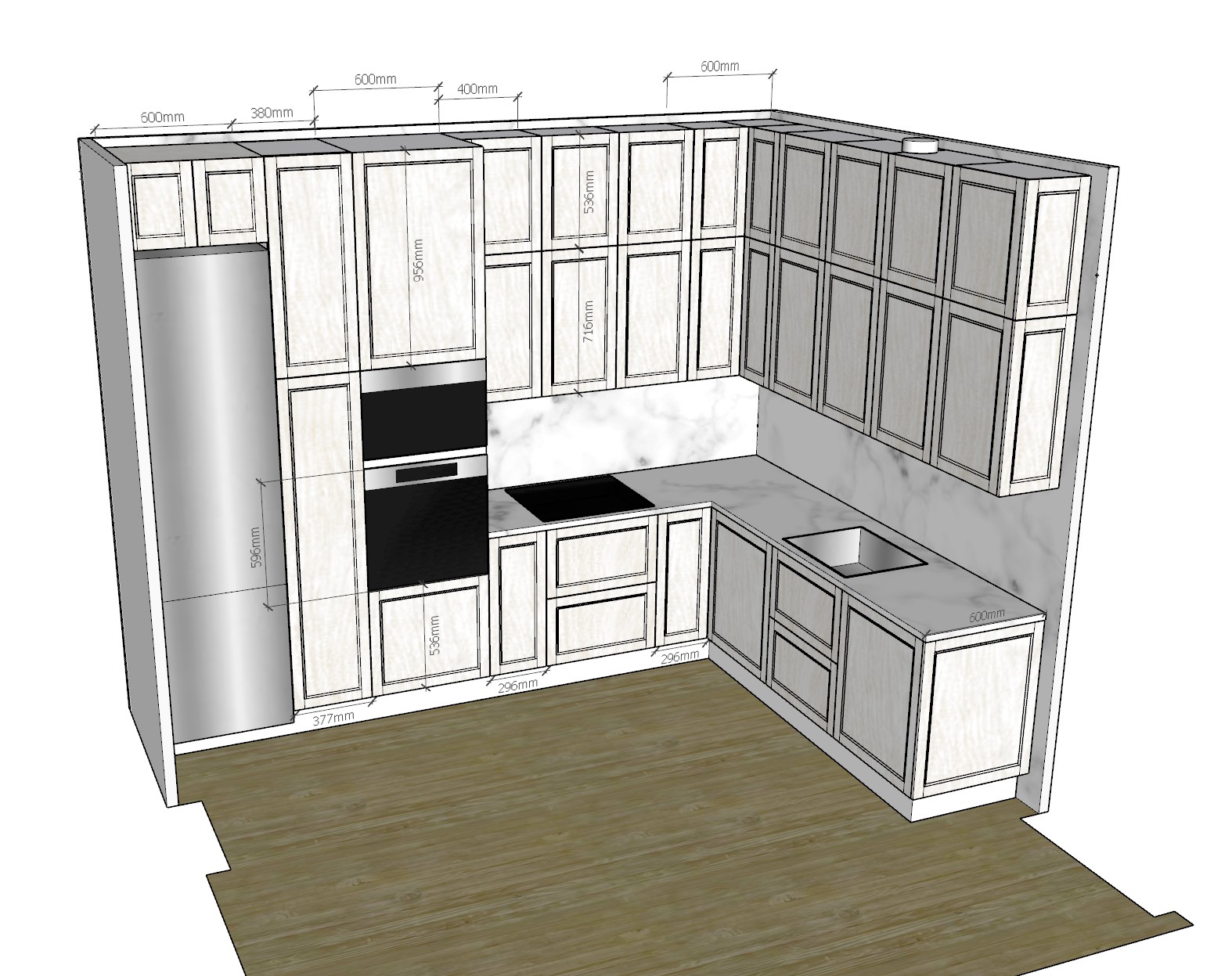 Проектирование шкафа в sketchup