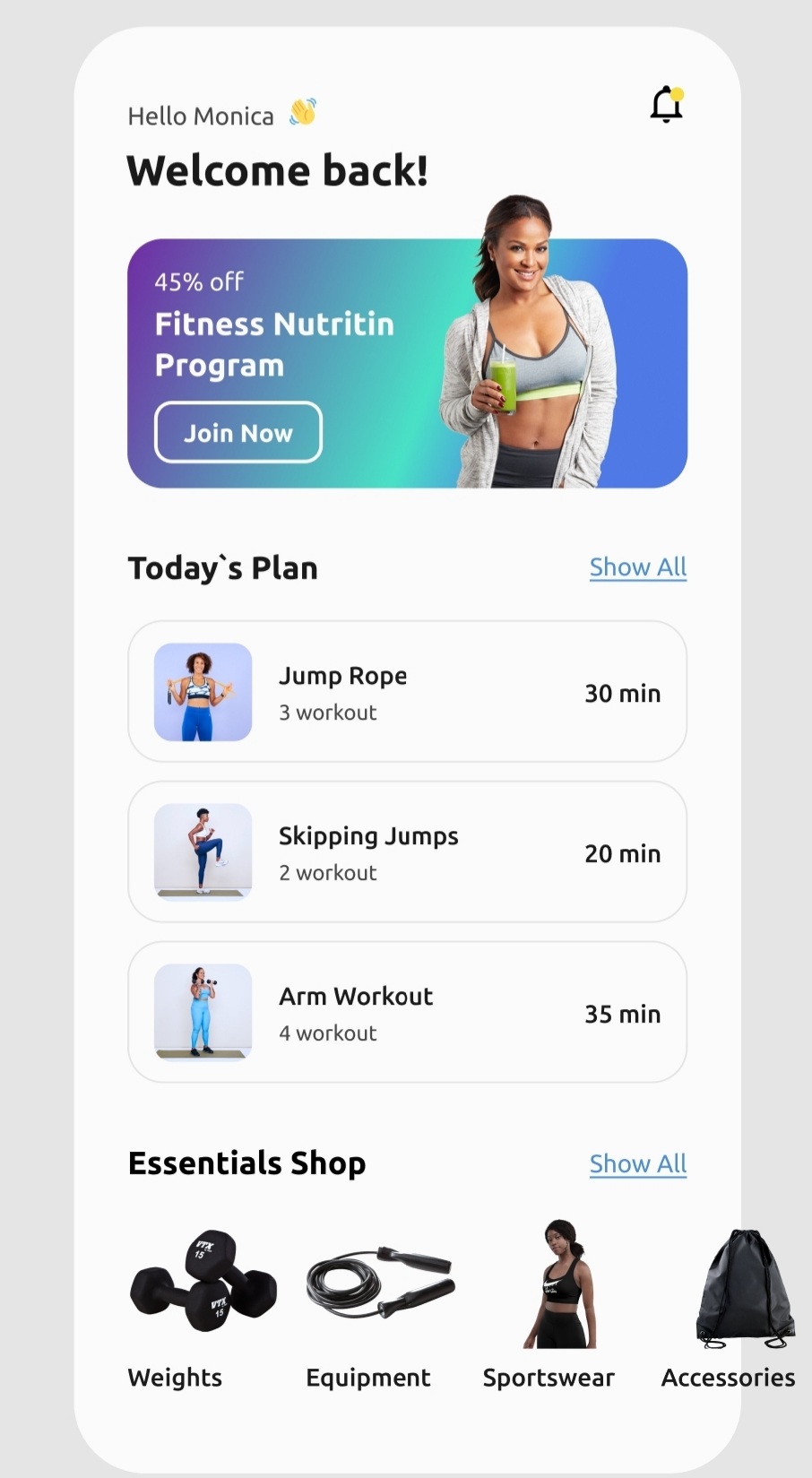 Fitness mobile app - Фрилансер Кристина Москалюк kristi2797 - Портфолио -  Работа #4242958