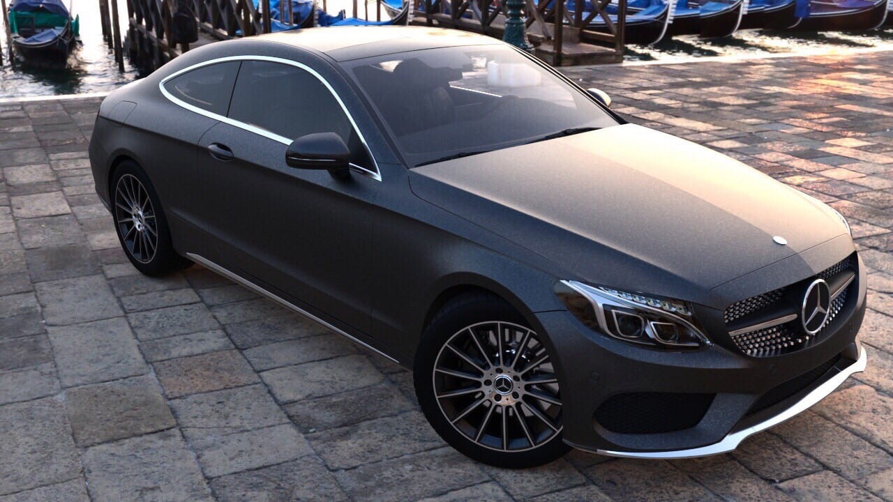 Mercedes Benz e300 Coupe 2018 матовый черный