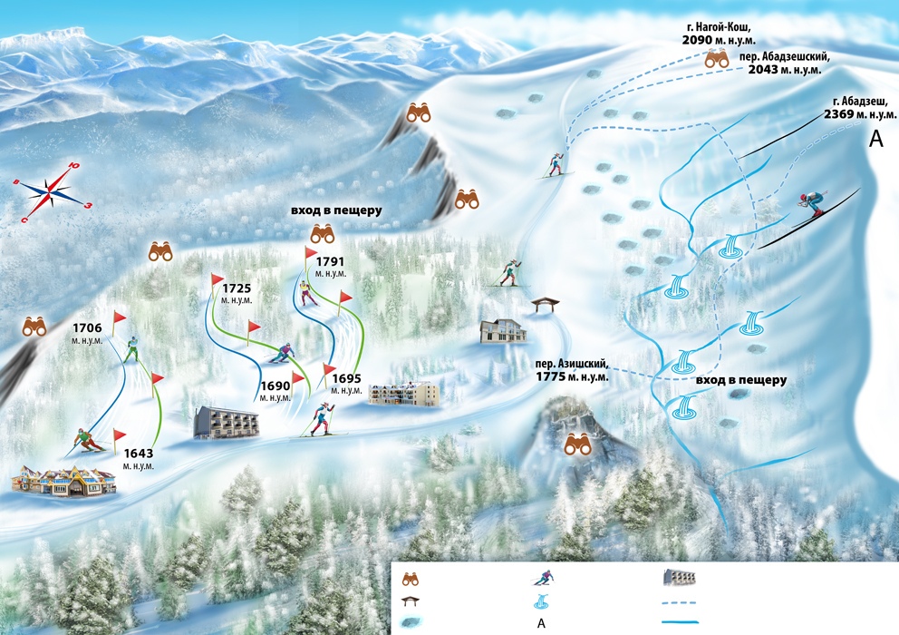 Горнолыжные курорты россии карта