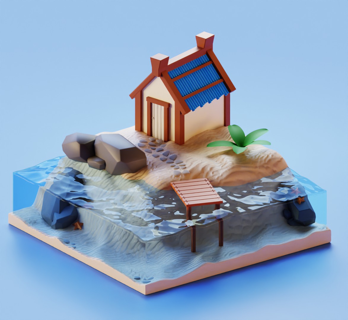 Low-Poly 3D - Island - Фрилансер Дмитрий Вахлин dmitriyv5279 - Портфолио -  Работа #4387765