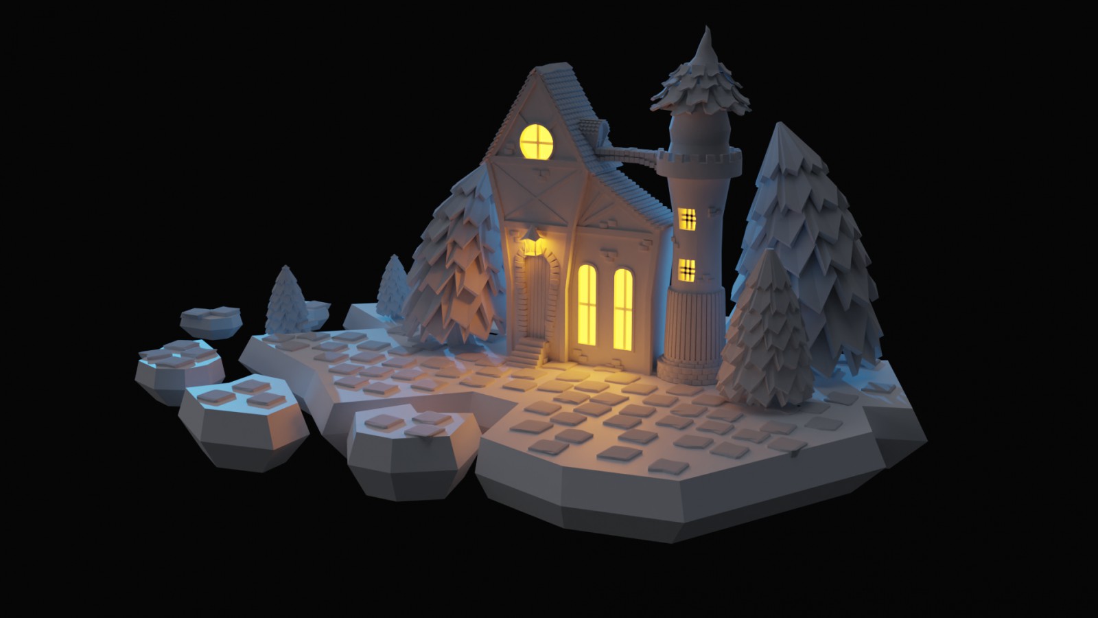 snow house blender 3d model - Фрилансер Михаил Бирюков michaelb - Портфолио  - Работа #4476612