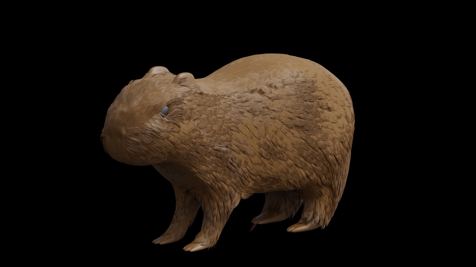 Capybara 3d model in Blender - Капибара 3Д модель Blender - Фрилансер Артем  Попов sinklinep - Портфолио - Работа #4481063