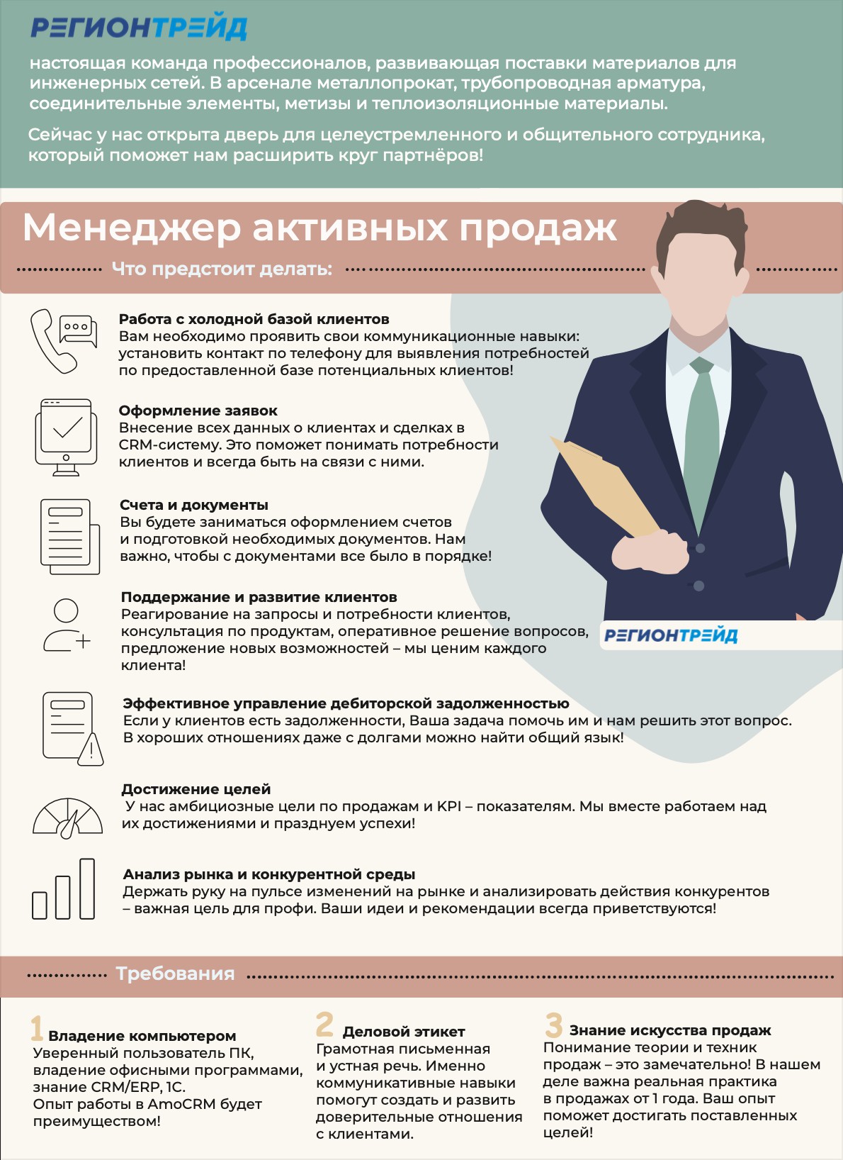 Инфографика про вакансию 