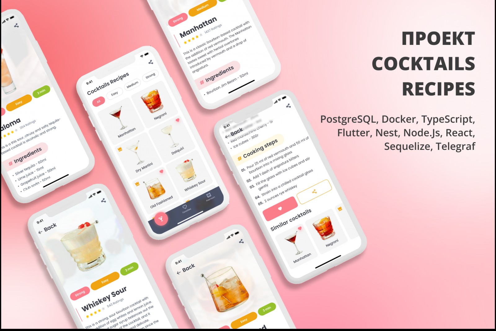 Cocktails Recipes - Фрилансер K-digital s_ssrg - Портфолио - Работа #4513596